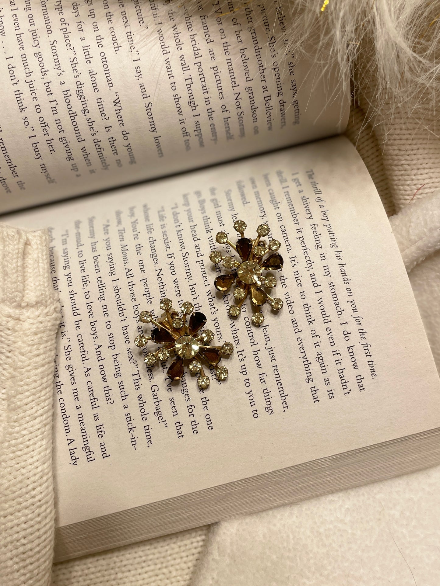 Gemstone Firework Clip On Earrings | From the Rack | Grace Thrifts