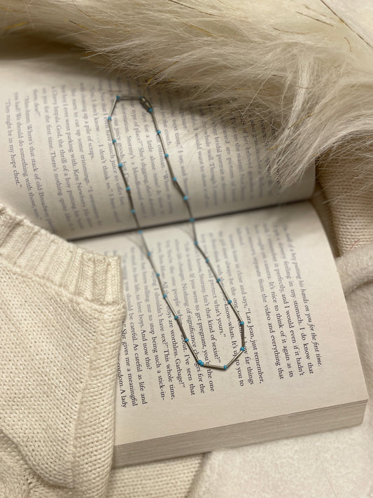 Thin Turquoise Beaded Necklace | From the Rack | Grace Thrifts