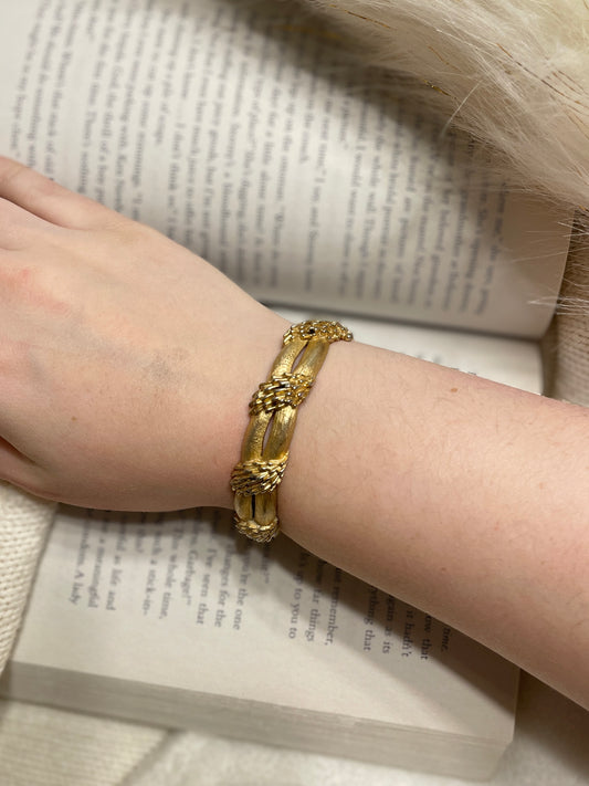 Gold Bamboo Knot Bracelet