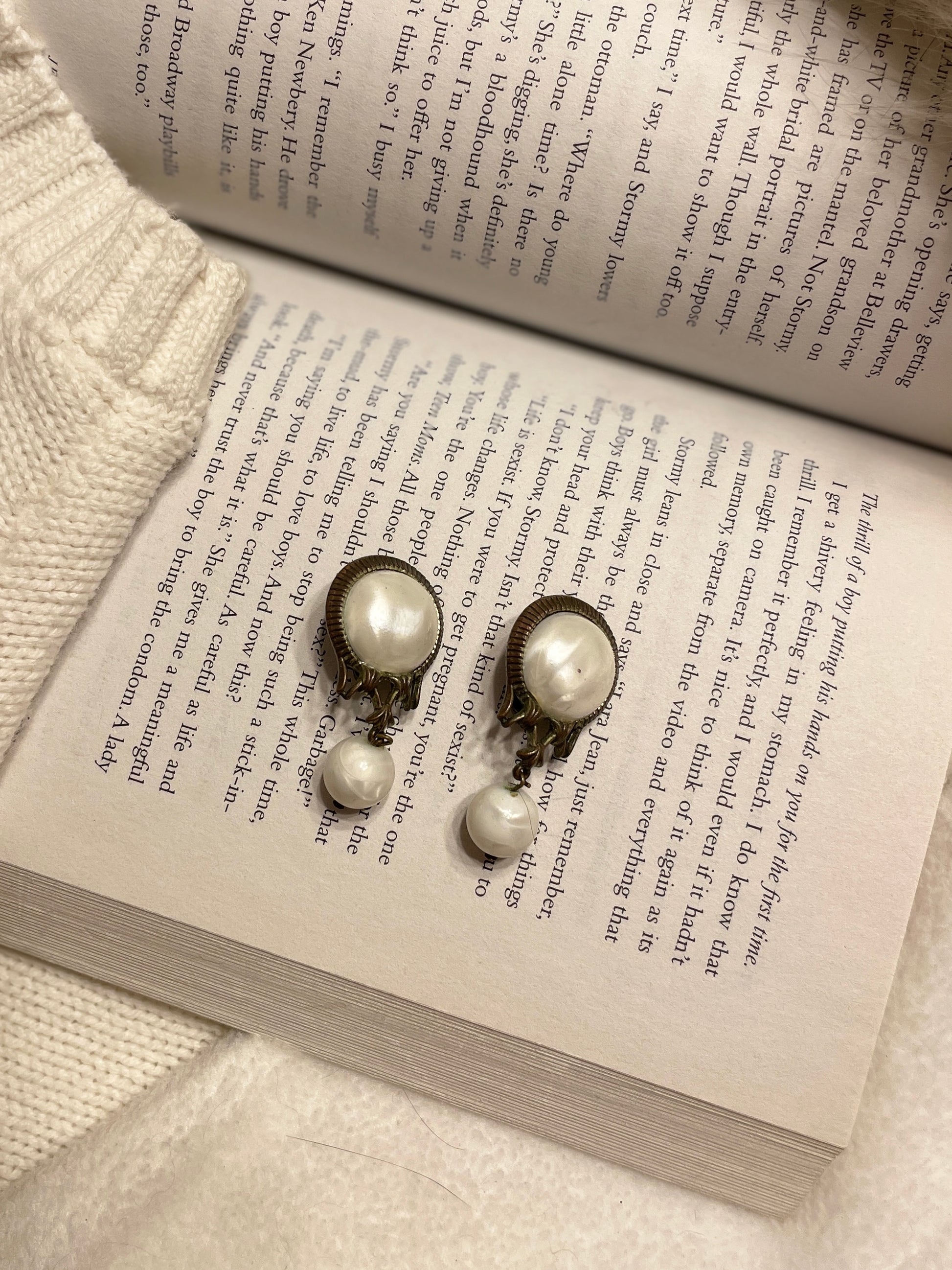 Pearl Clip On Earrings | From the Rack | Grace Thrifts