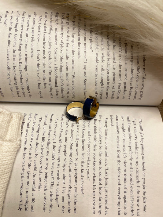 Navy Blue Clip On Earrings | From the Rack | Grace Thrifts