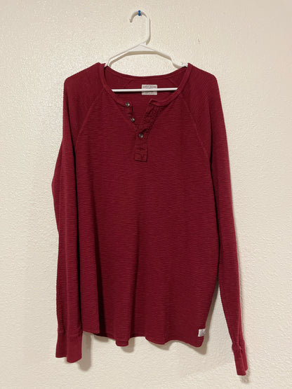 Red Waffle Knit Top | From the Rack | Grace Thrifts