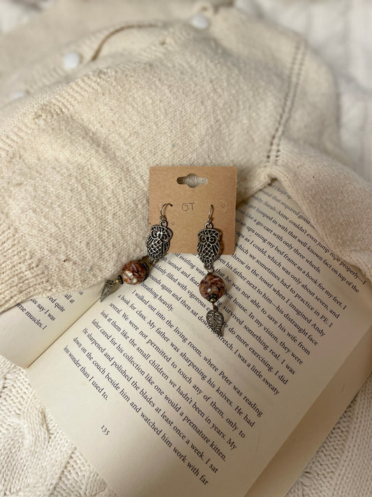 Owl Marble Drop Earrings | From the Rack | Grace Thrifts