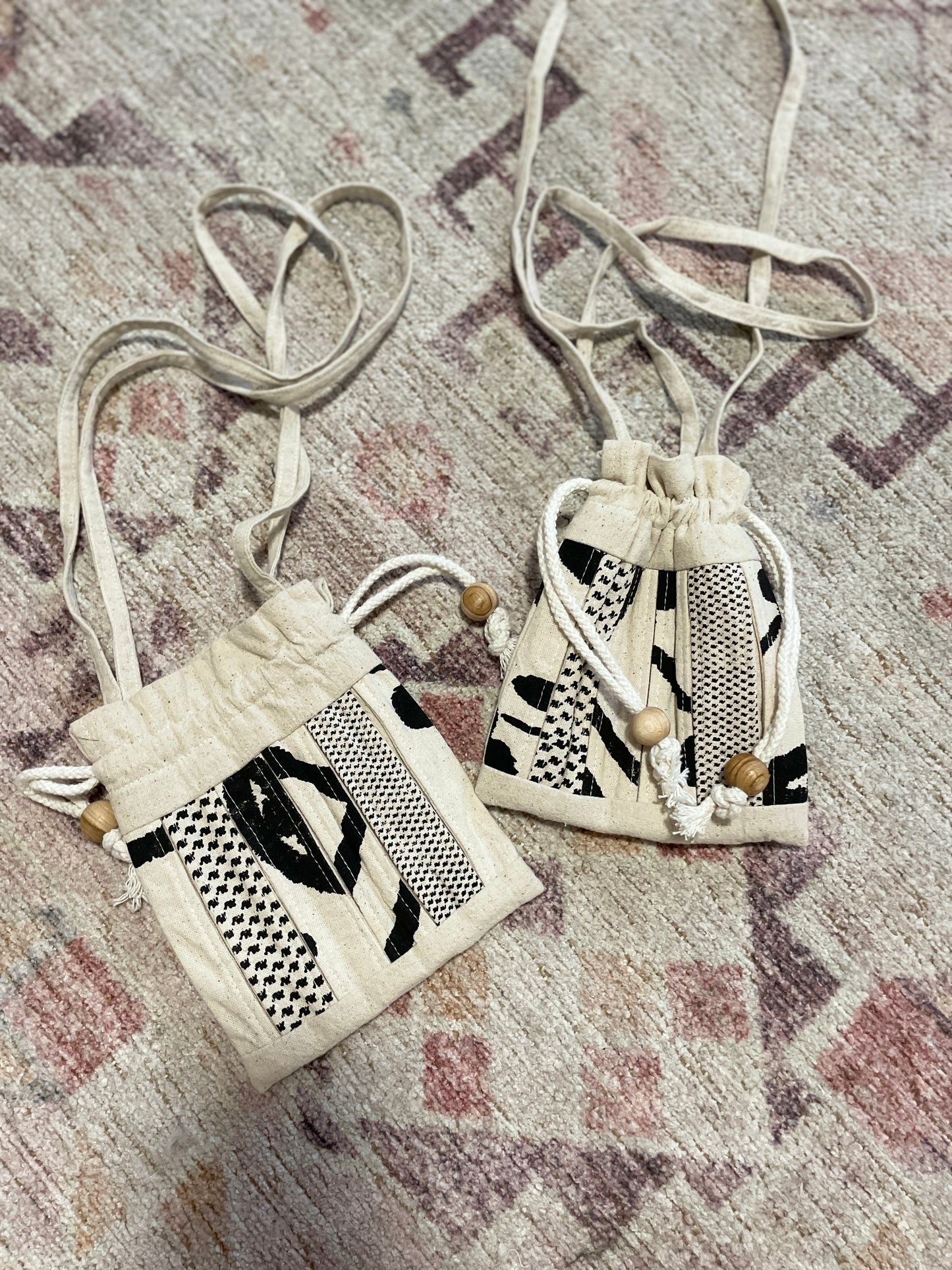 Cream Patchwork Mini Shoulder Bags | From the Rack | Grace Thrifts