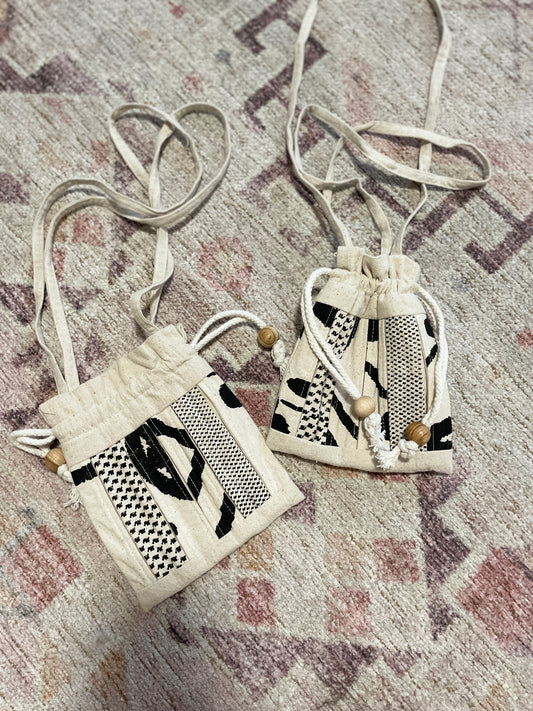 Cream Patchwork Mini Shoulder Bags | From the Rack | Grace Thrifts
