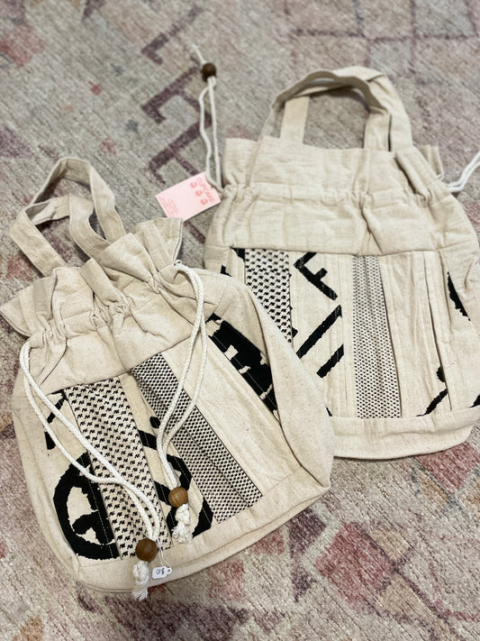 Cream Patchwork Tote Bags | From the Rack | Grace Thrifts