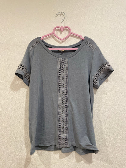 Baby Blue Lace Blouse | From the Rack | Grace Thrifts
