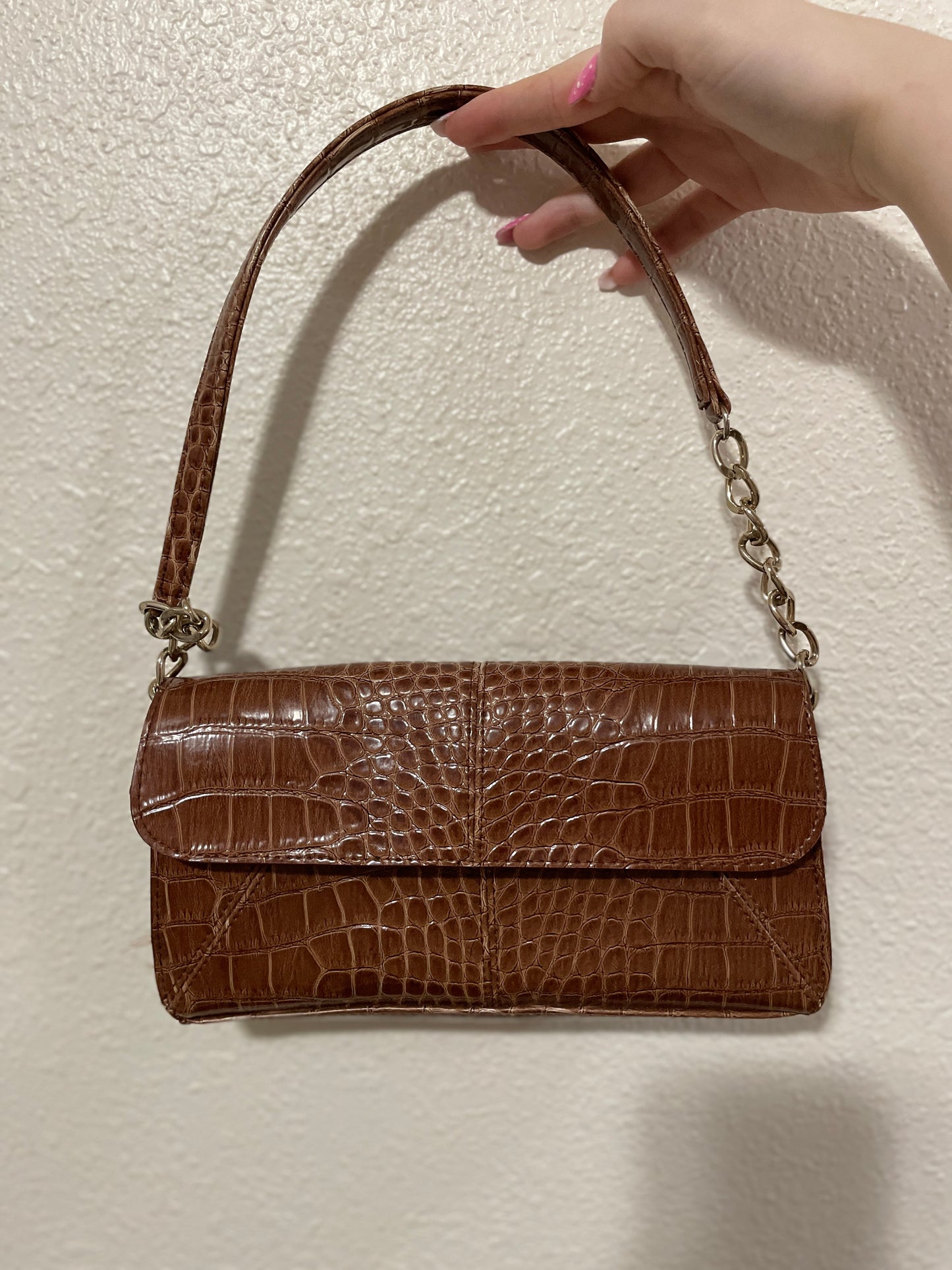 Brown Snakeskin Clutch | From the Rack | Grace Thrifts