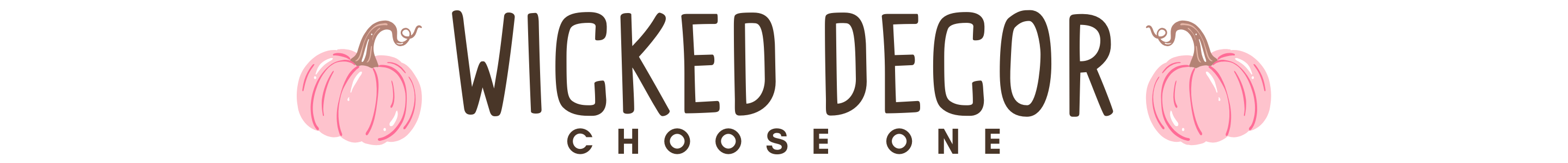 Wicked Decor logo with pumpkins on a white background