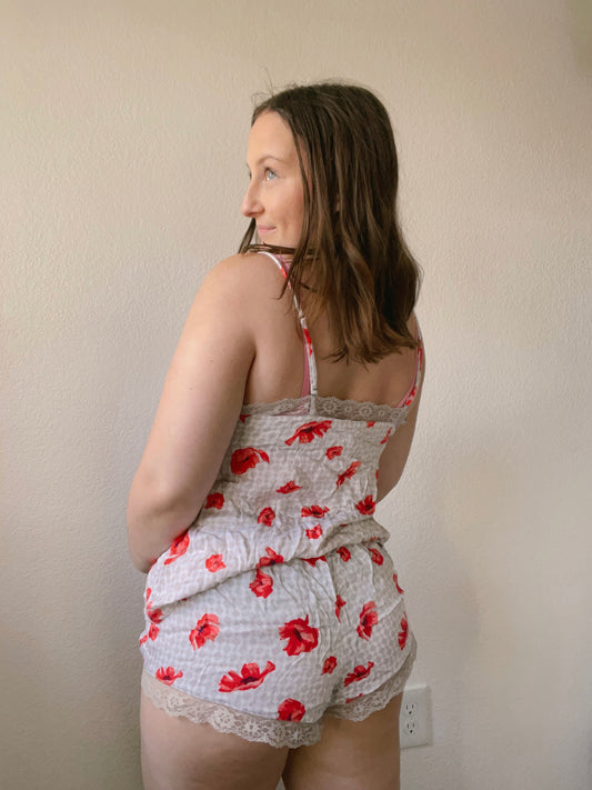 Grey Poppy PJ Set | From the Rack | Grace Thrifts
