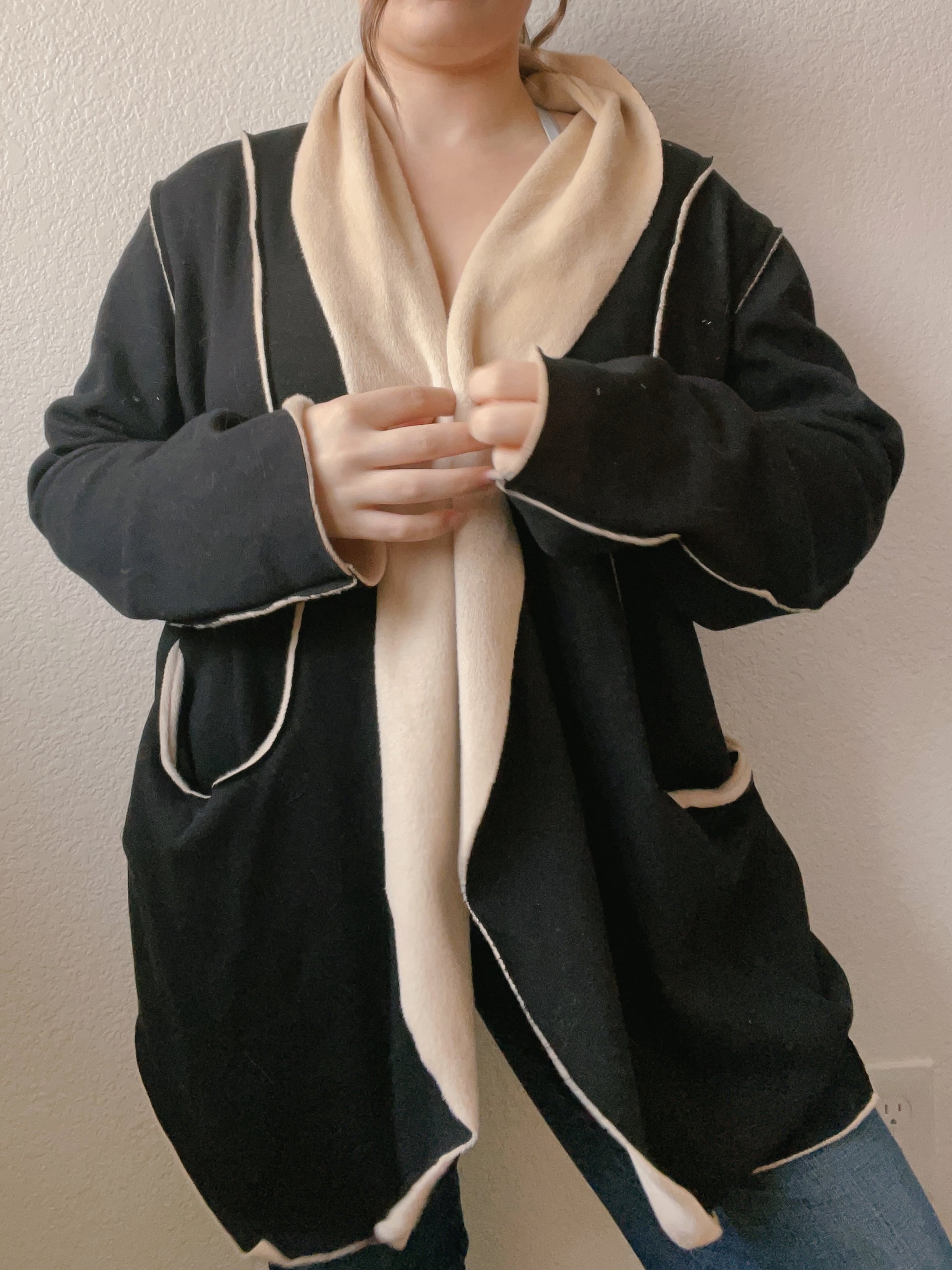 Black & Cream Soft Cardigan | From the Rack | Grace Thrifts