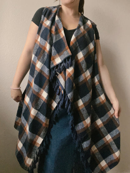 Brown & Blue Plaid Cardigan | From the Rack | Grace Thrifts