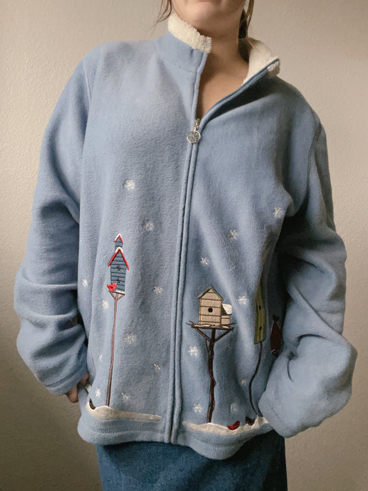 Blue Birdhouse Jacket | From the Rack | Grace Thrifts
