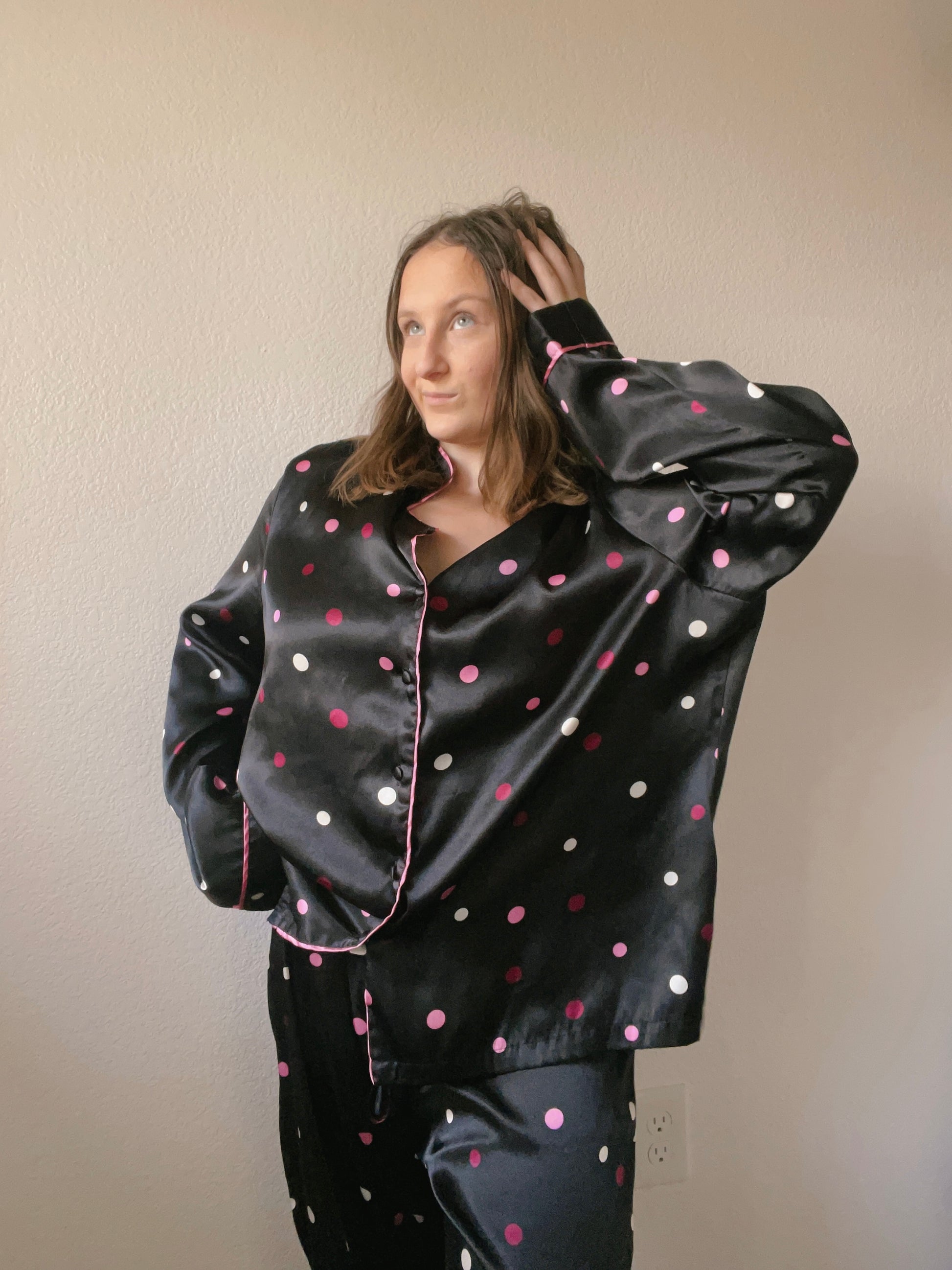 Wine Night Polka Dot PJ Set | From the Rack | Grace Thrifts