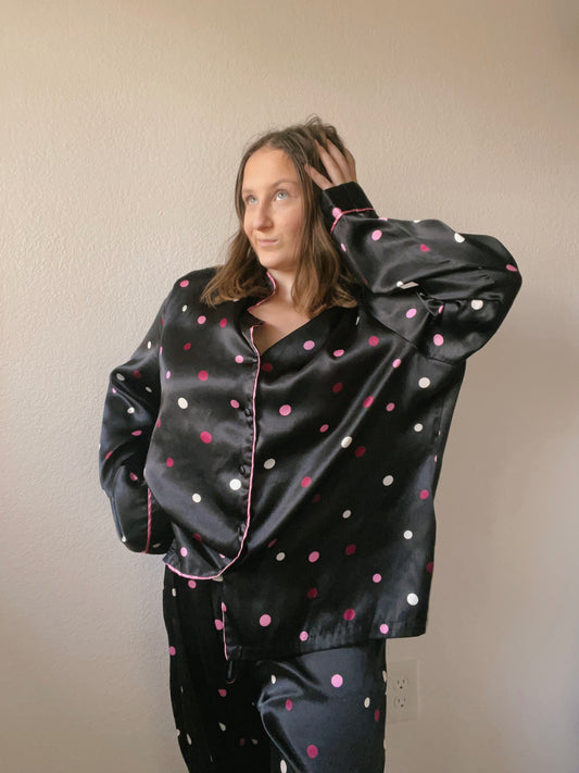 Wine Night Polka Dot PJ Set | From the Rack | Grace Thrifts
