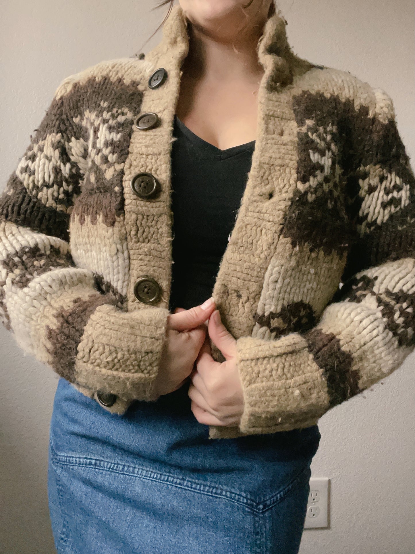 Handmade Chunky Knit Cardigan | From the Rack | Grace Thrifts