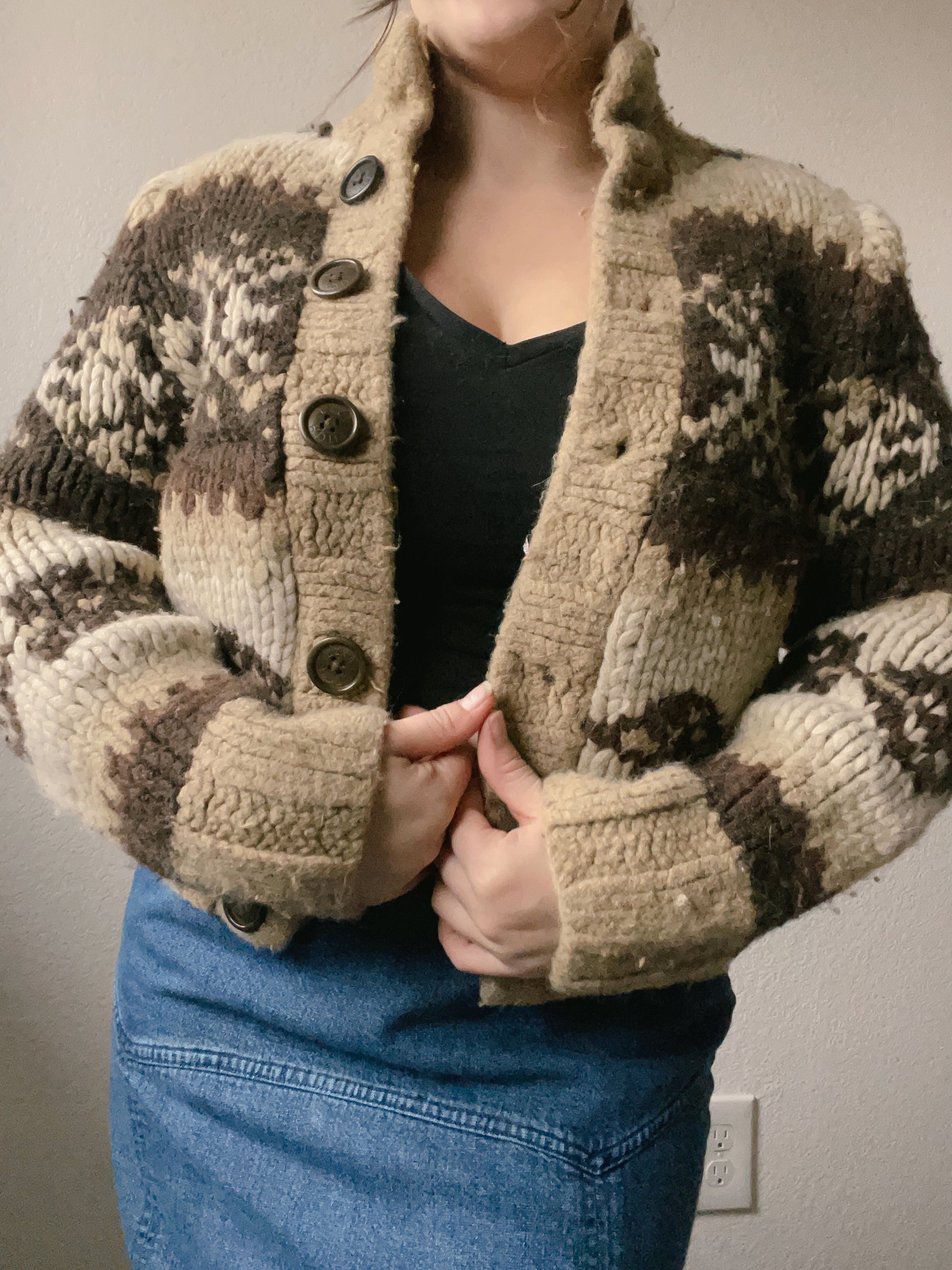 Handmade Chunky Knit Cardigan | From the Rack | Grace Thrifts