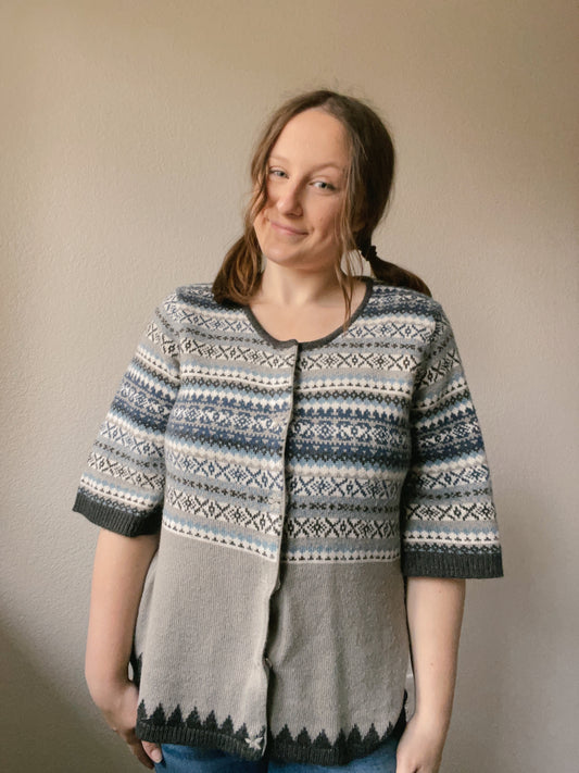 Blue Arctic Knit Top | From the Rack | Grace Thrifts