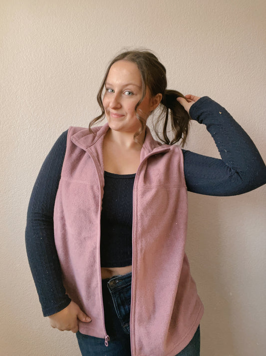 Soft Purple Zip Up Vest | From the Rack | Grace Thrifts