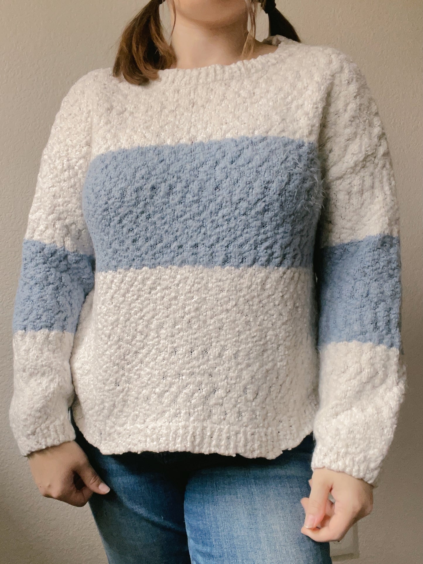 Color Block Textured Sweater | From the Rack | Grace Thrifts