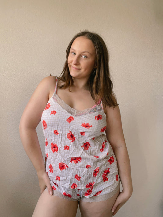 Grey Poppy PJ Set | From the Rack | Grace Thrifts
