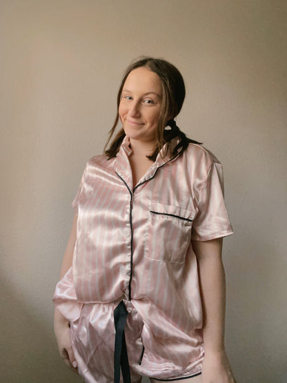 Pink Striped PJ Set | From the Rack | Grace Thrifts