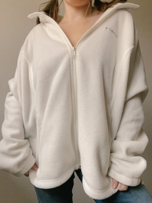 White Columbia Zip Up | From the Rack | Grace Thrifts
