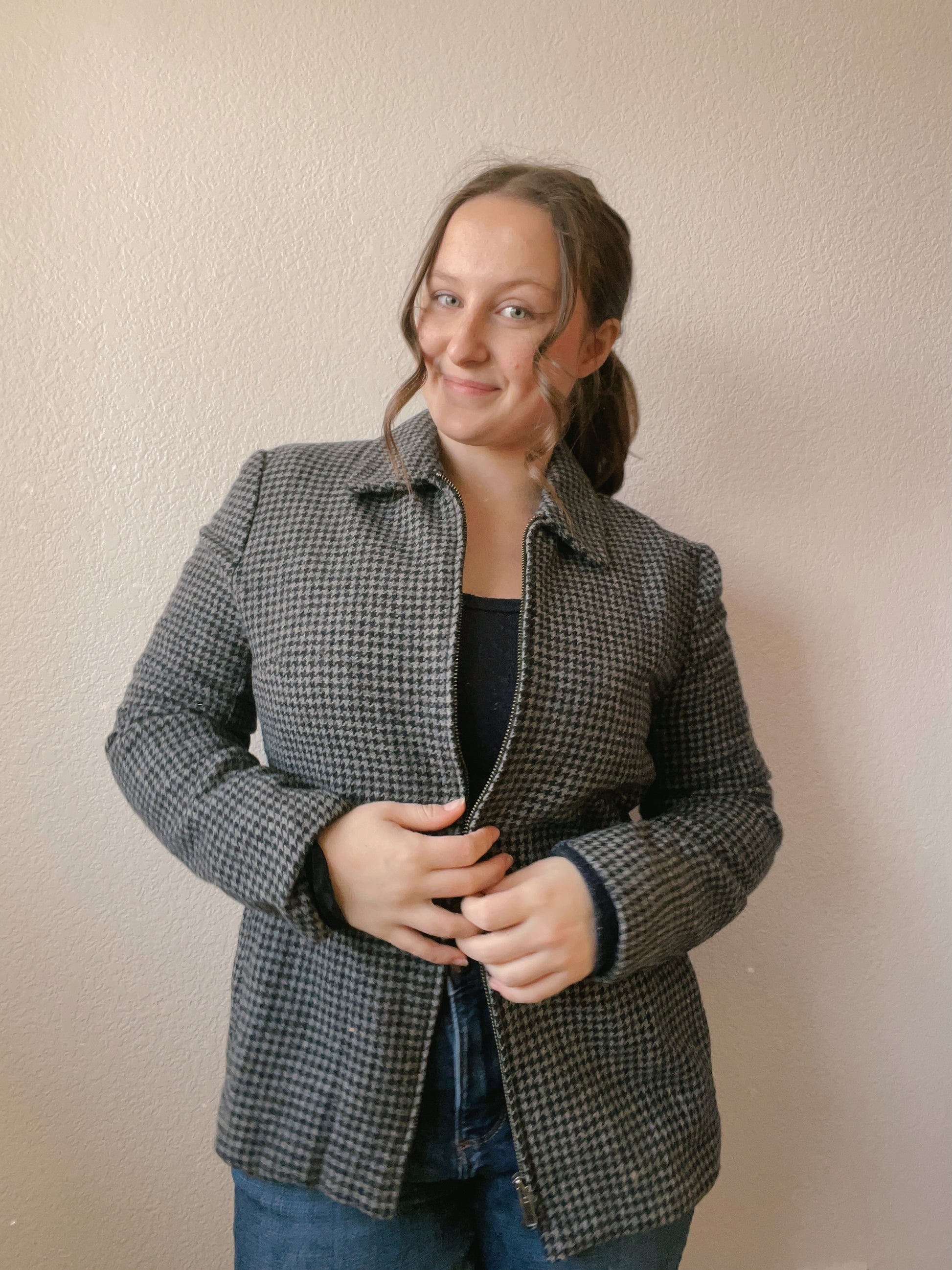 Ralph Lauren Grey & Black Coat | From The Rack | Grace Thrifts