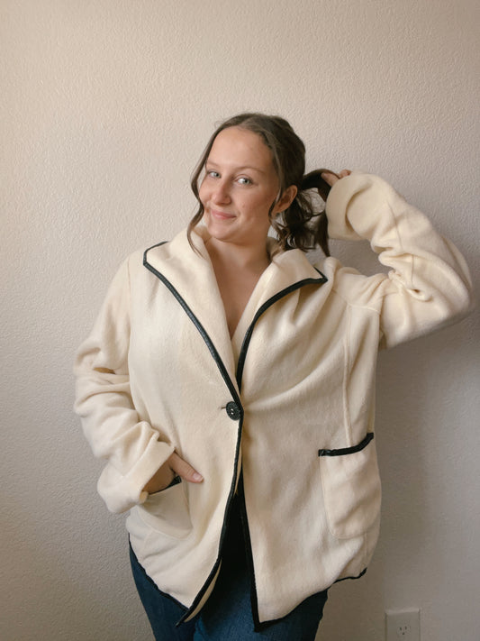 Soft Black & White Coat | From the Rack | Grace Thrifts