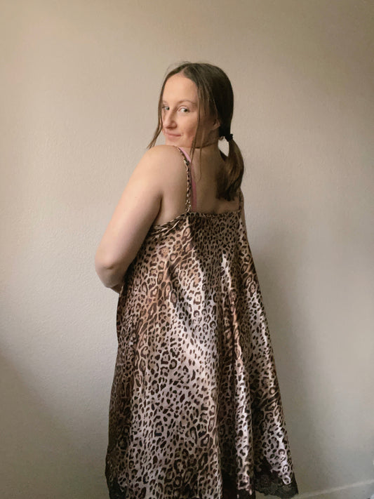Leopard & Lace Slip Dress | From the Rack | Grace Thrifts