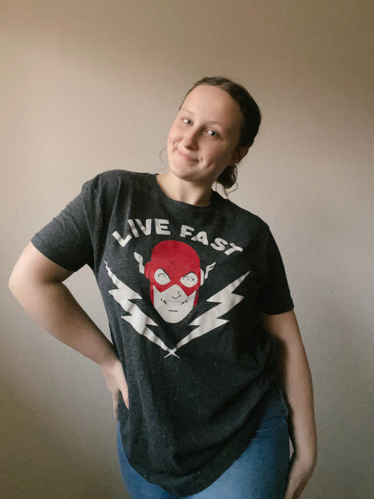 Live Fast Graphic Tee | From the Rack | Grace Thrifts