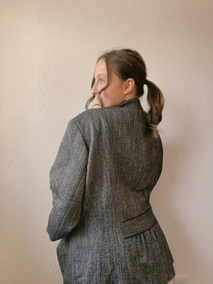 Dark Grey Winter Blazer Coat | From the Rack | Grace Thrifts
