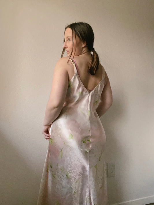 Baby Pink Maxi Slip Dress | From the Rack | Grace Thrifts