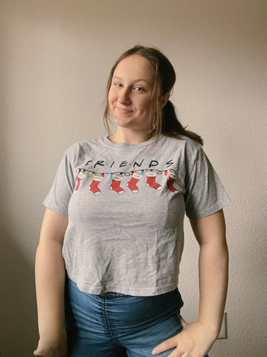 Friends Stocking Cropped Tee | From the Rack | Grace Thrifts