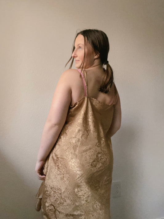Golden Goddess Slip Dress | From the Rack | Grace Thrifts
