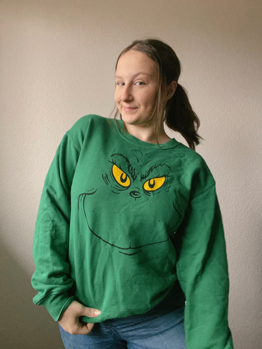 Green Grinch Crewneck | From the Rack | Grace Thrifts
