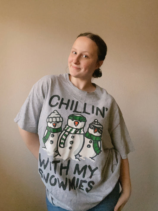Chillin' With My Snowmies Graphic Tee | Grace Thrifts