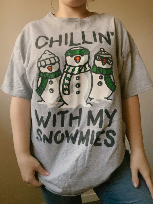 Chillin' With My Snowmies Graphic Tee | Grace Thrifts