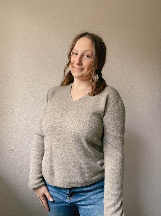 Grey Merino Wool Sweater | From the Rack | Grace Thrifts