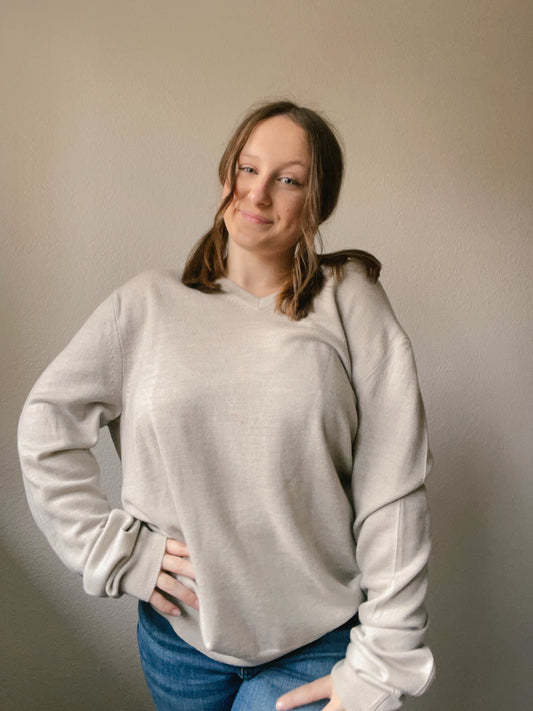 Cream Long Sleeve Top | From the Rack | Grace Thrifts