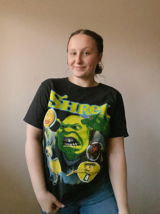 Black Shrek Graphic Tee | From the Rack | Grace Thrifts