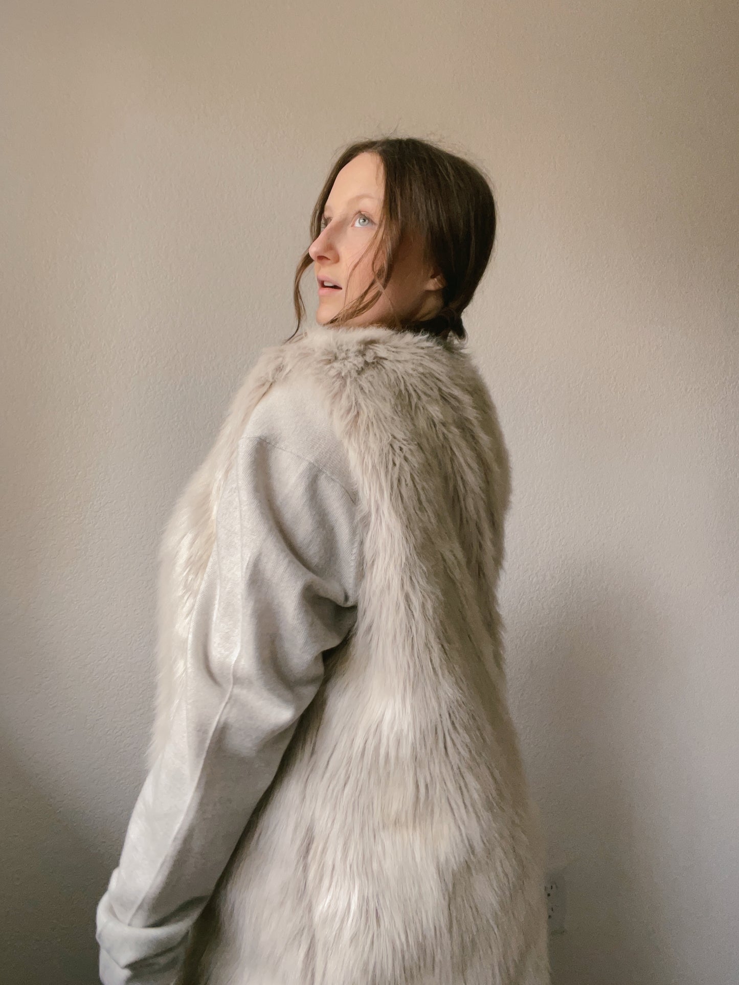 Off-White Faux Fur Vest | From the Rack | Grace Thrifts