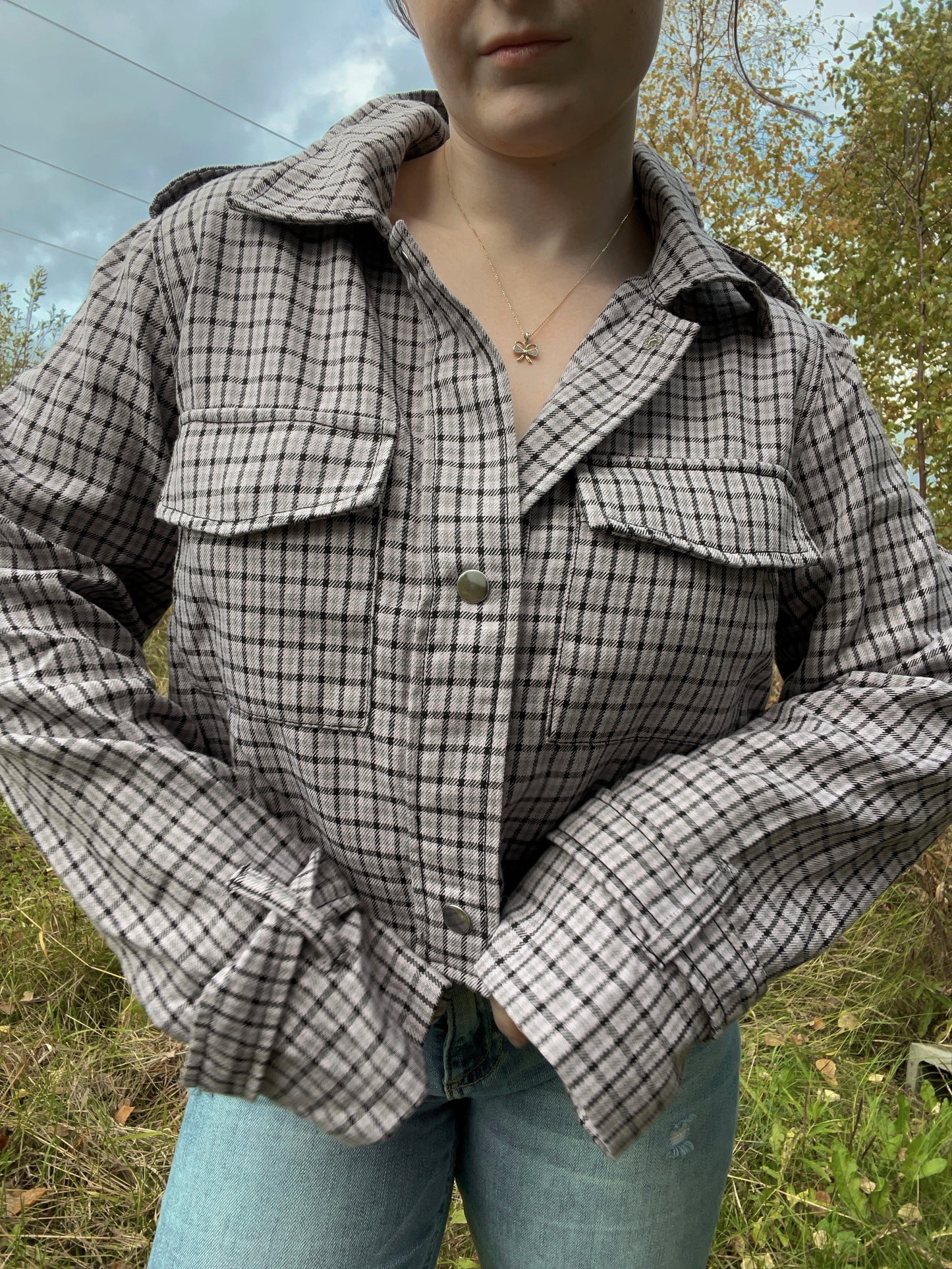 Purple Plaid Cropped Jacket | From the Rack | Curated Secondhand Styles | Grace Thrifts | Wasilla, AK