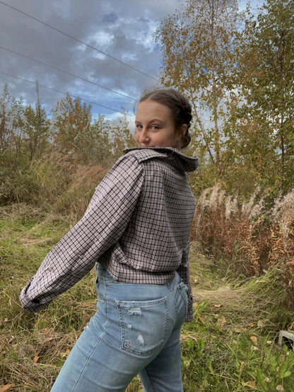 Purple Plaid Cropped Jacket | From the Rack | Curated Secondhand Styles | Grace Thrifts | Wasilla, AK