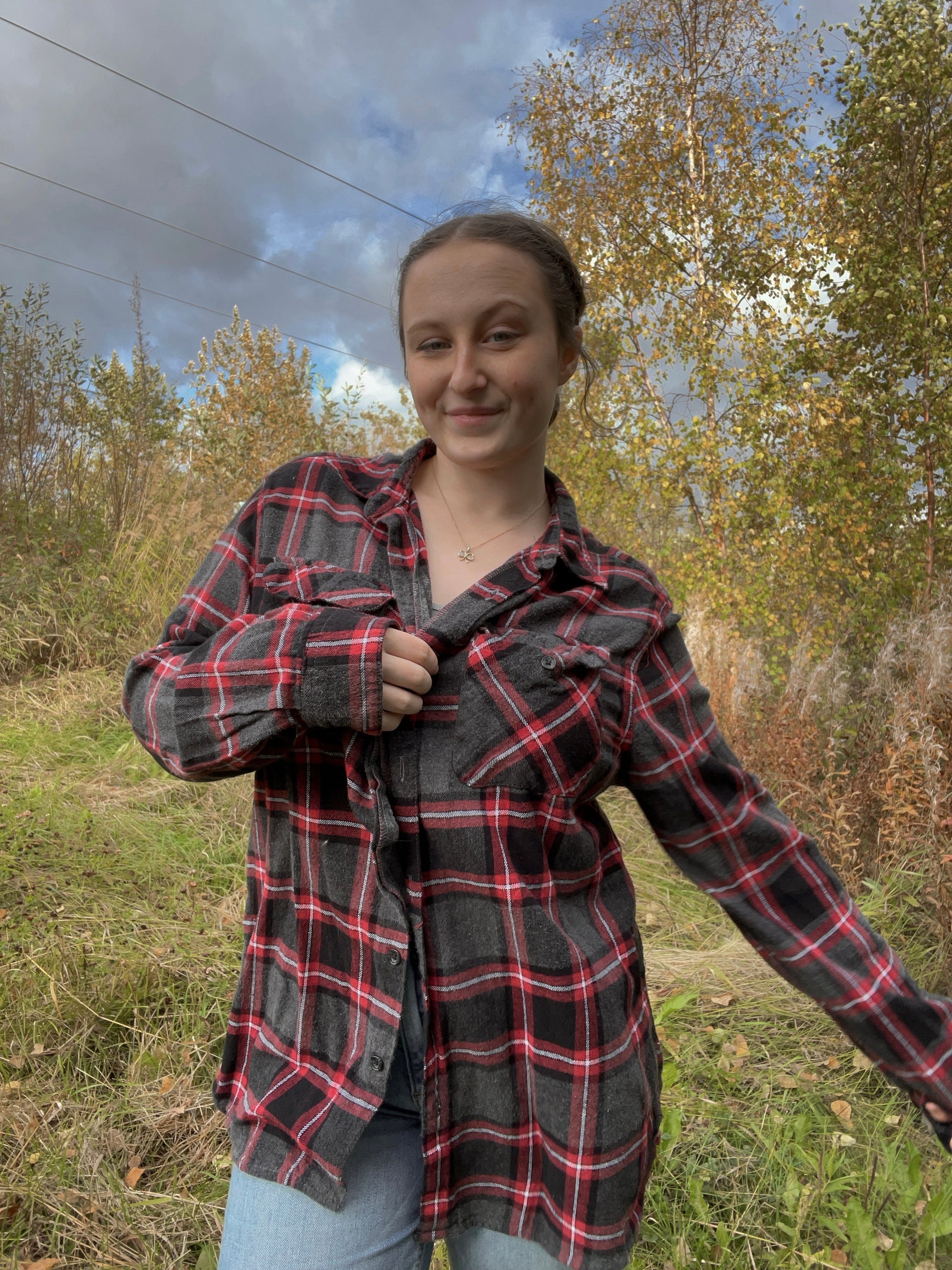 Red and Black Button Up Flannel | From the Rack | Curated Secondhand Styles | Grace Thrifts | Wasilla, AK