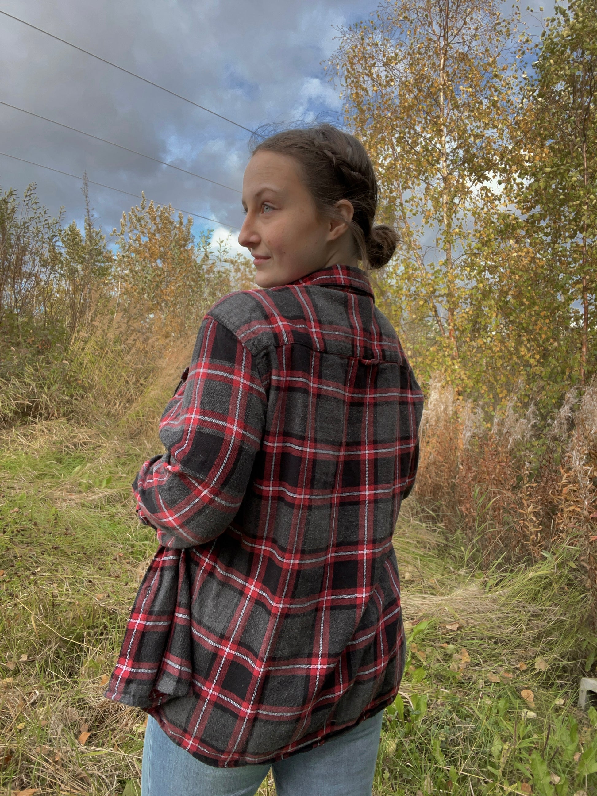 Red and Black Button Up Flannel | From the Rack | Curated Secondhand Styles | Grace Thrifts | Wasilla, AK