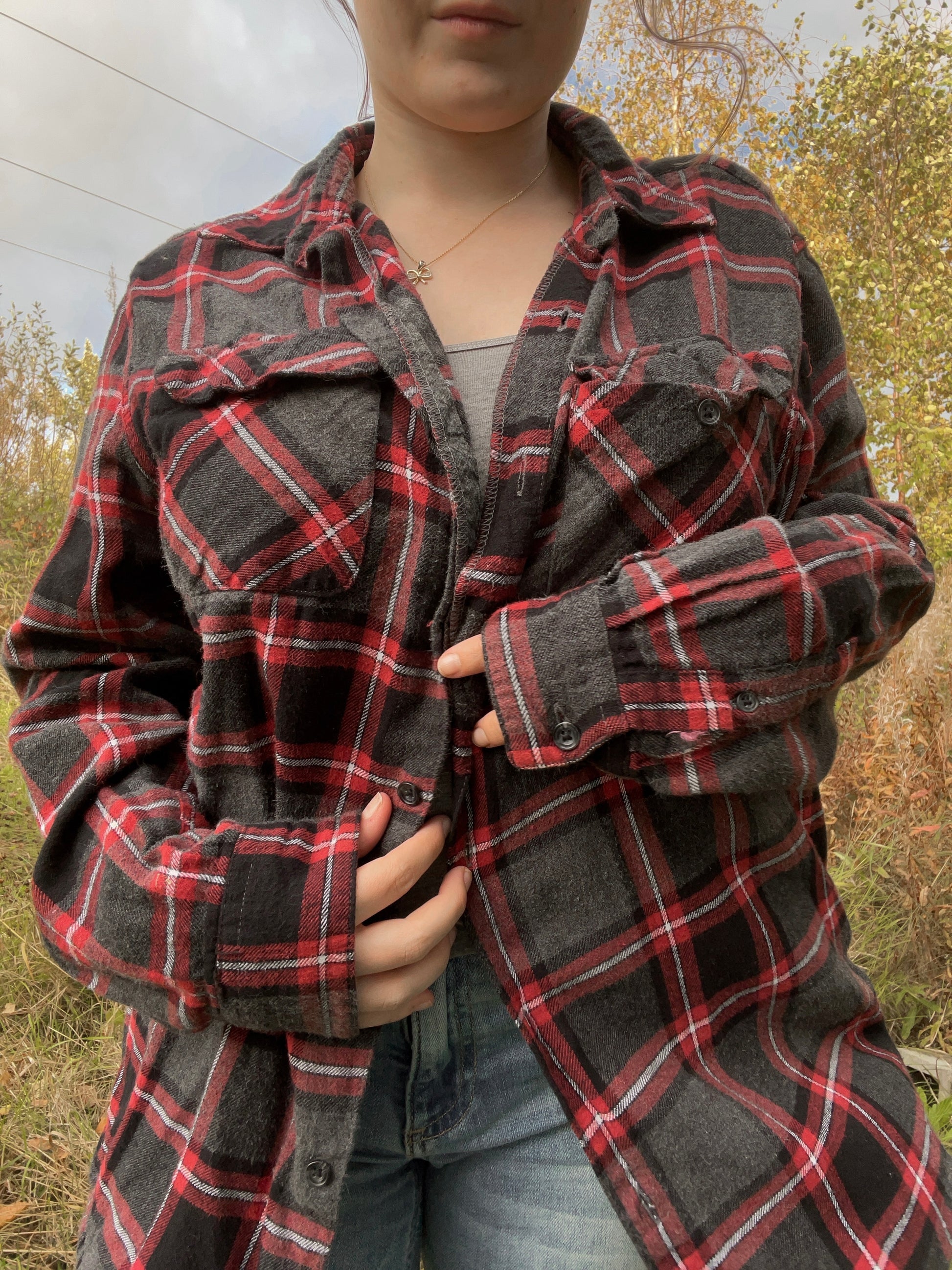 Red and Black Button Up Flannel | From the Rack | Curated Secondhand Styles | Grace Thrifts | Wasilla, AK
