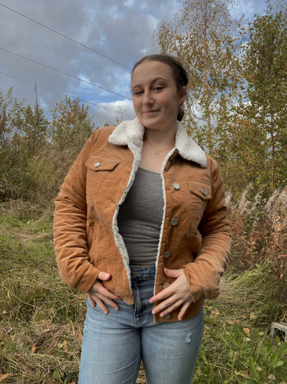 Burnt Orange Sherpa Lined Jacket | From the Rack | Curated Secondhand Styles | Grace Thrifts | Wasilla, AK